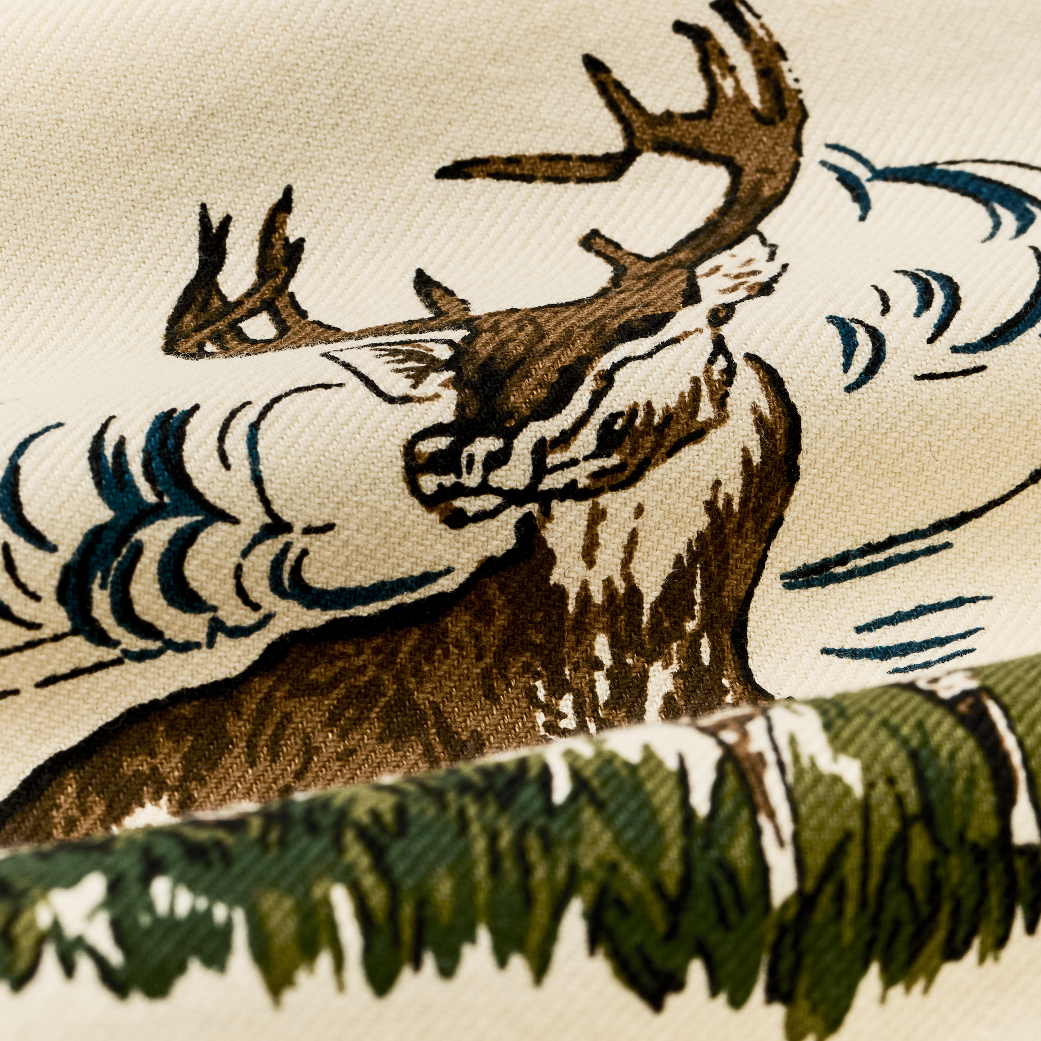 Short Sleeve Lightweight Alaskan Guide Shirt - Vintage White / Deer - Image 3