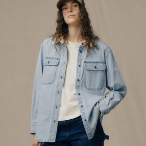Women's Denim Work Shirt - Light Indigo
