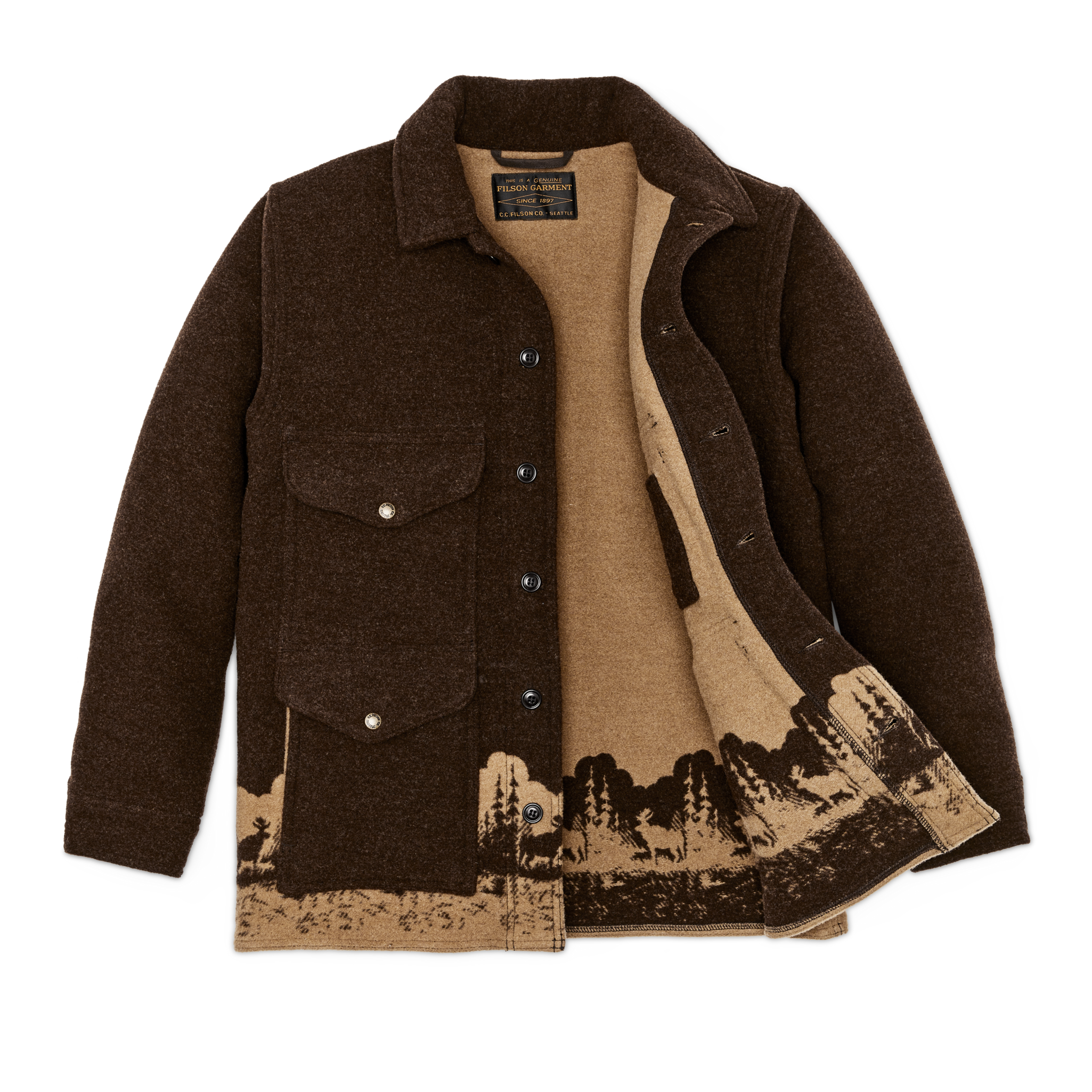 Jacquard Wool Cruiser - Brown / Khaki Moose - Image 3