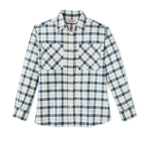 Women's Light Weight Alaskan Guide Shirt - Light Tan / Flag Blue Plaid