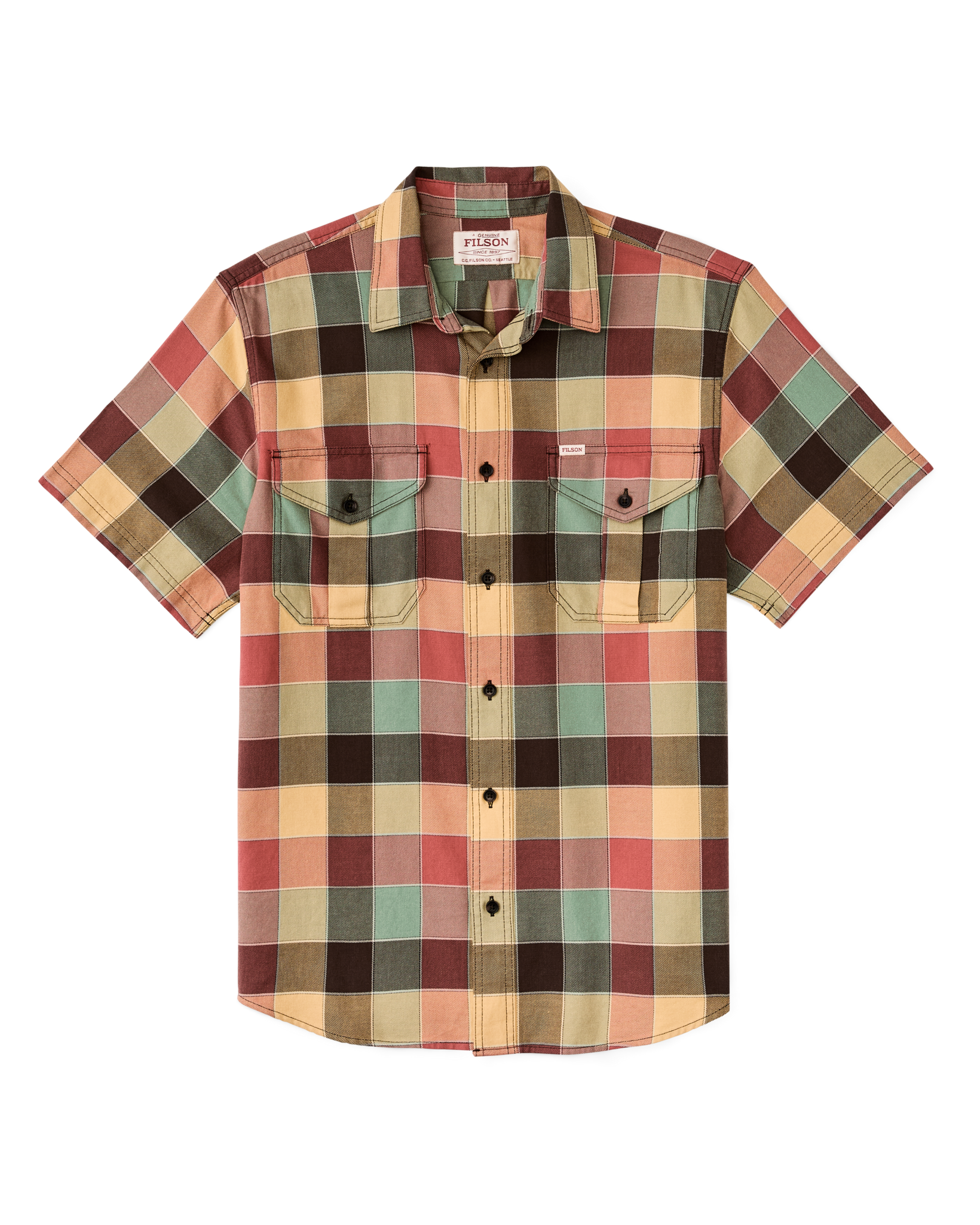 Short Sleeve Lightweight Alaskan Guide Shirt - Red / Multi Plaid