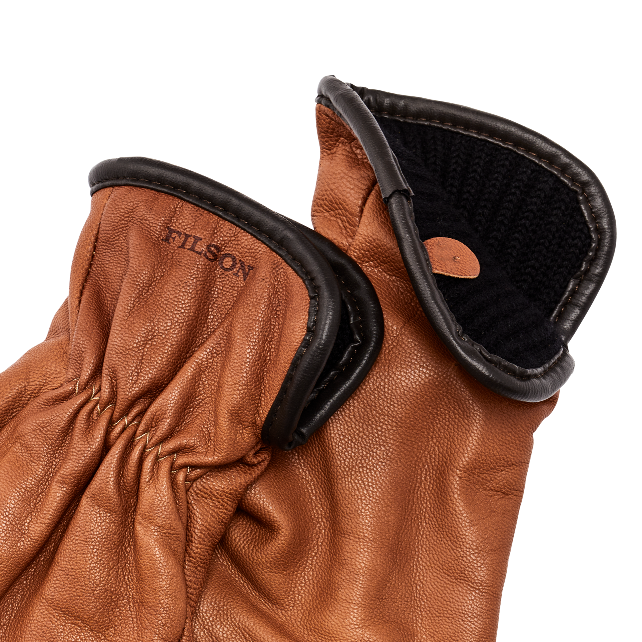 Original Lined Goatskin Gloves - Saddle Brown - Image 2