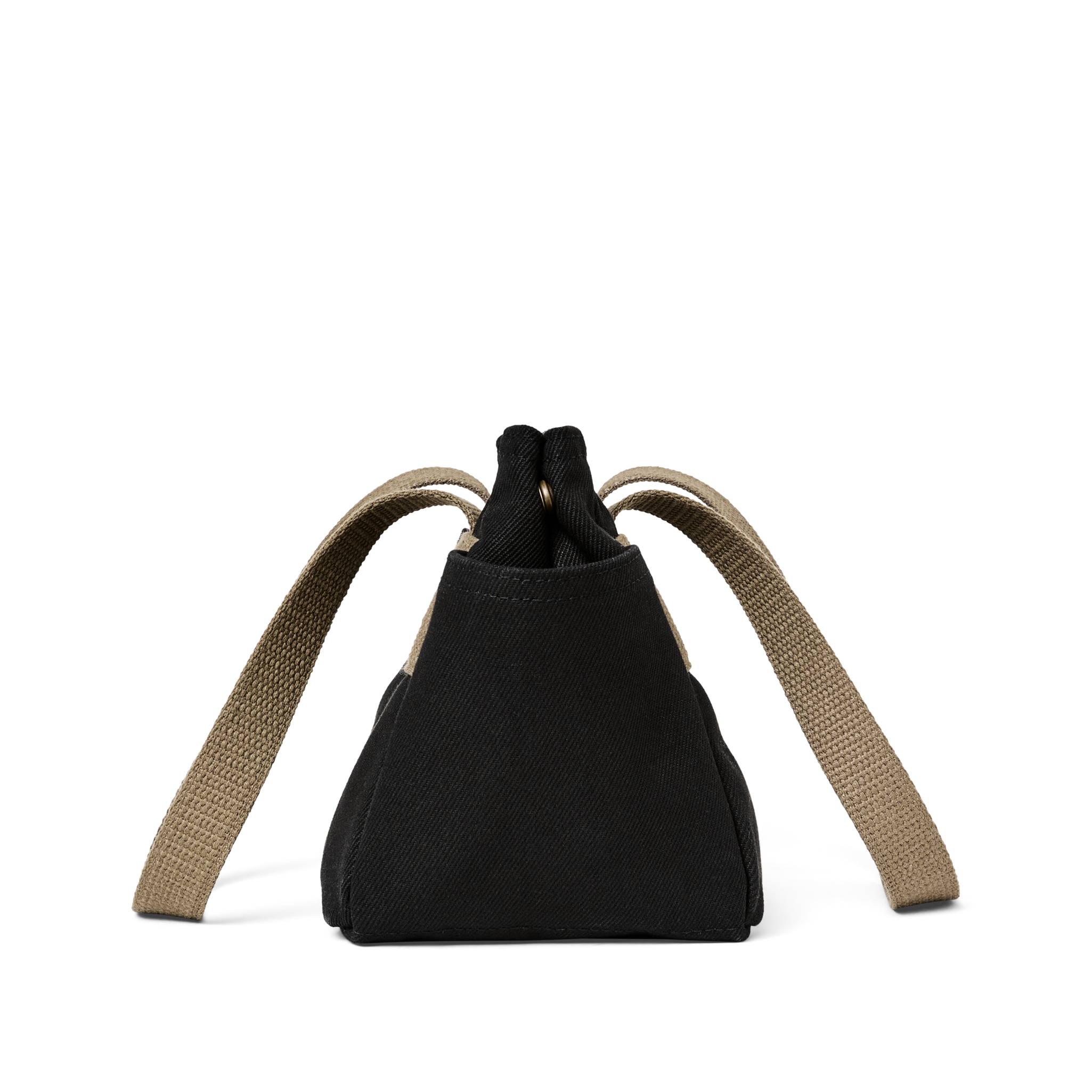 Rugged Twill Small Open Tote Bag - Black - Image 3