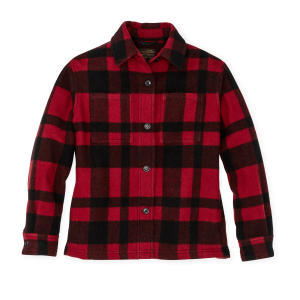 Women's Wool Overshirt - Red / Black Plaid