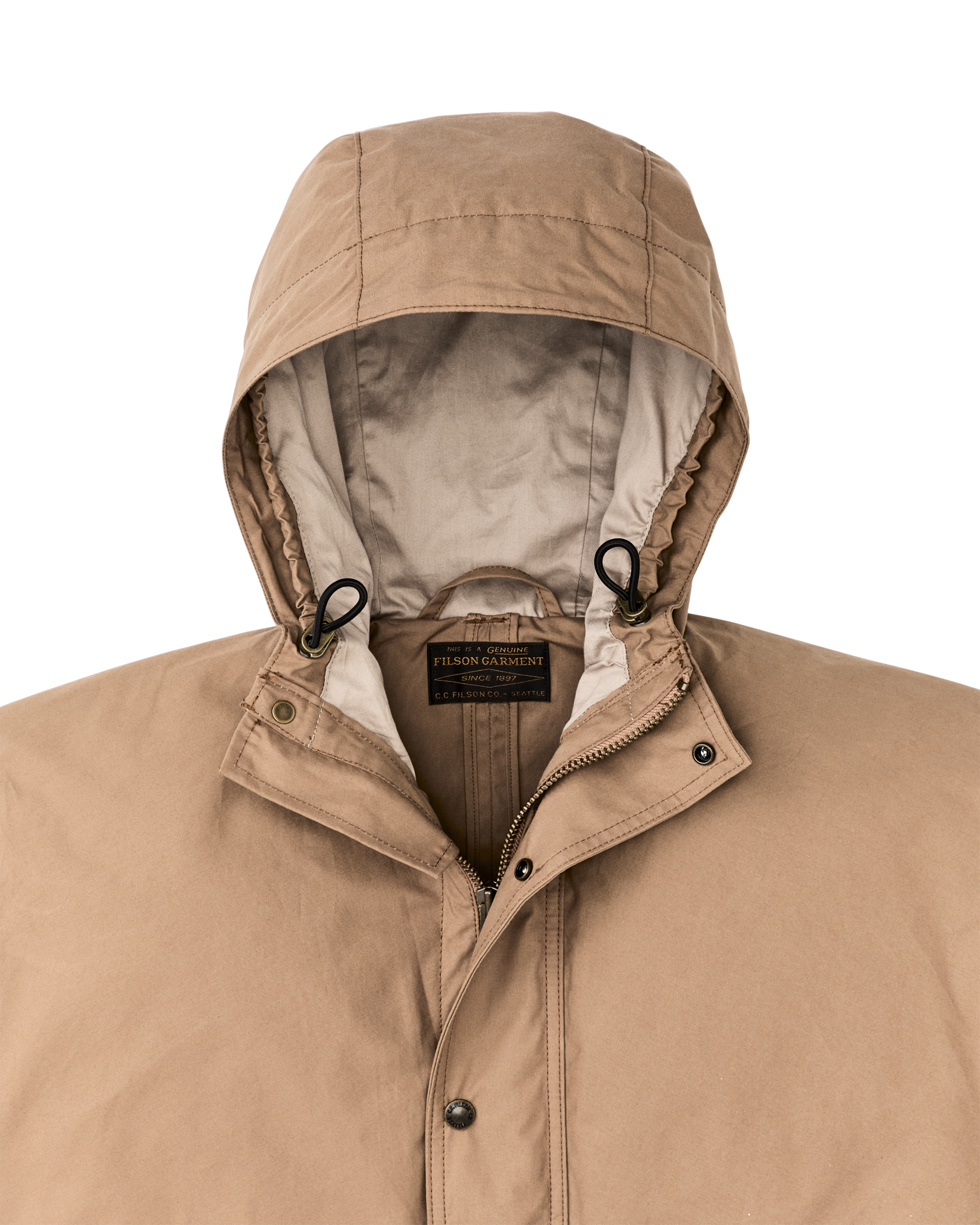 Women's Aviator Cloth Long Raincoat - Dark Tan - Image 11