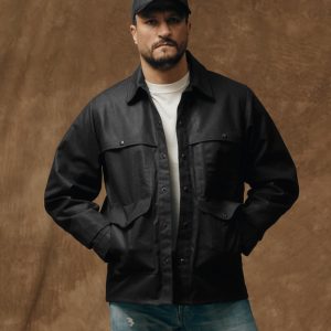 Lined Tin Cloth Cruiser Jacket - Black