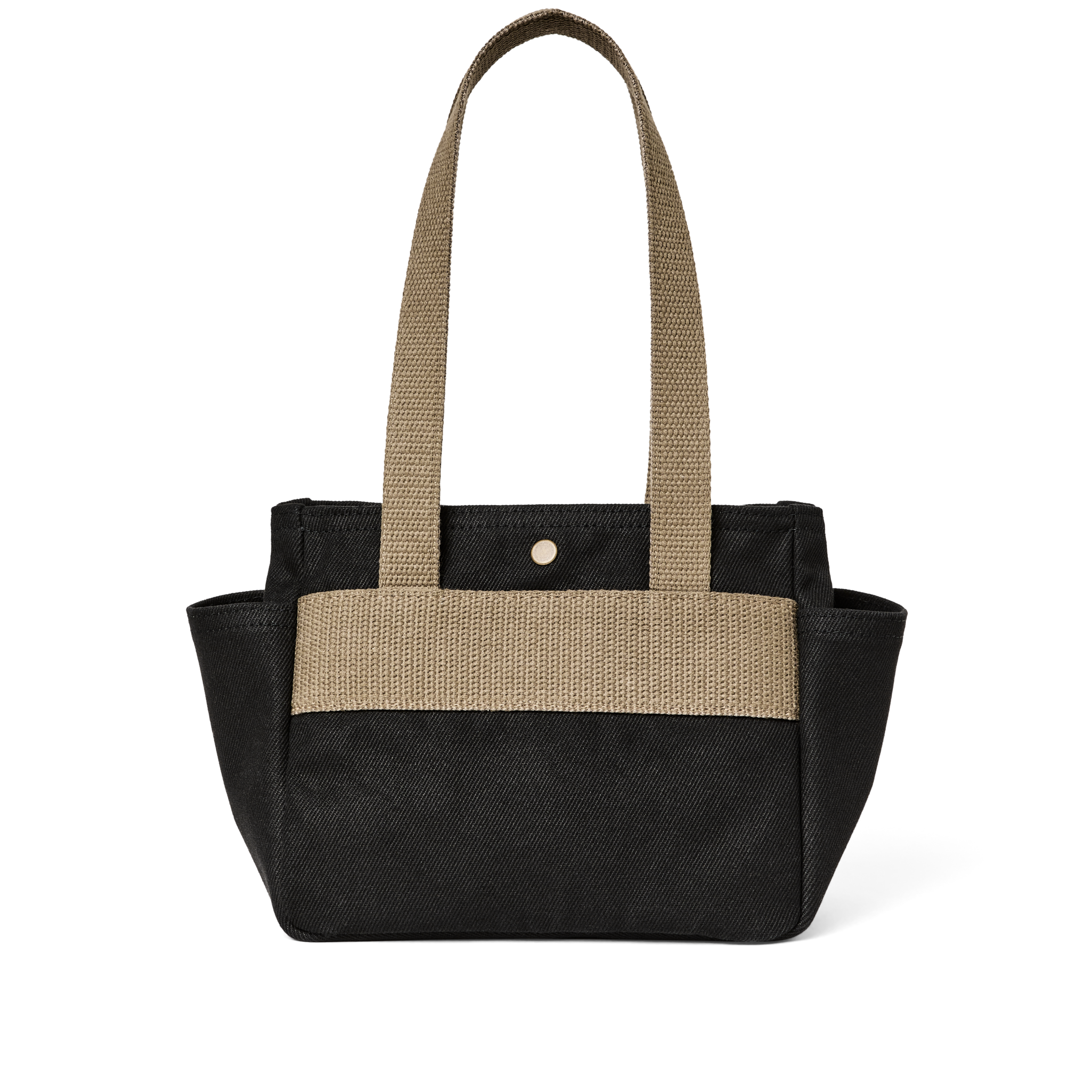 Rugged Twill Small Open Tote Bag - Black - Image 2