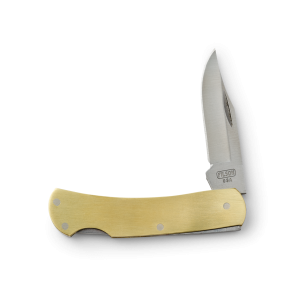 Brass Lockback Pocket Knife - Brass