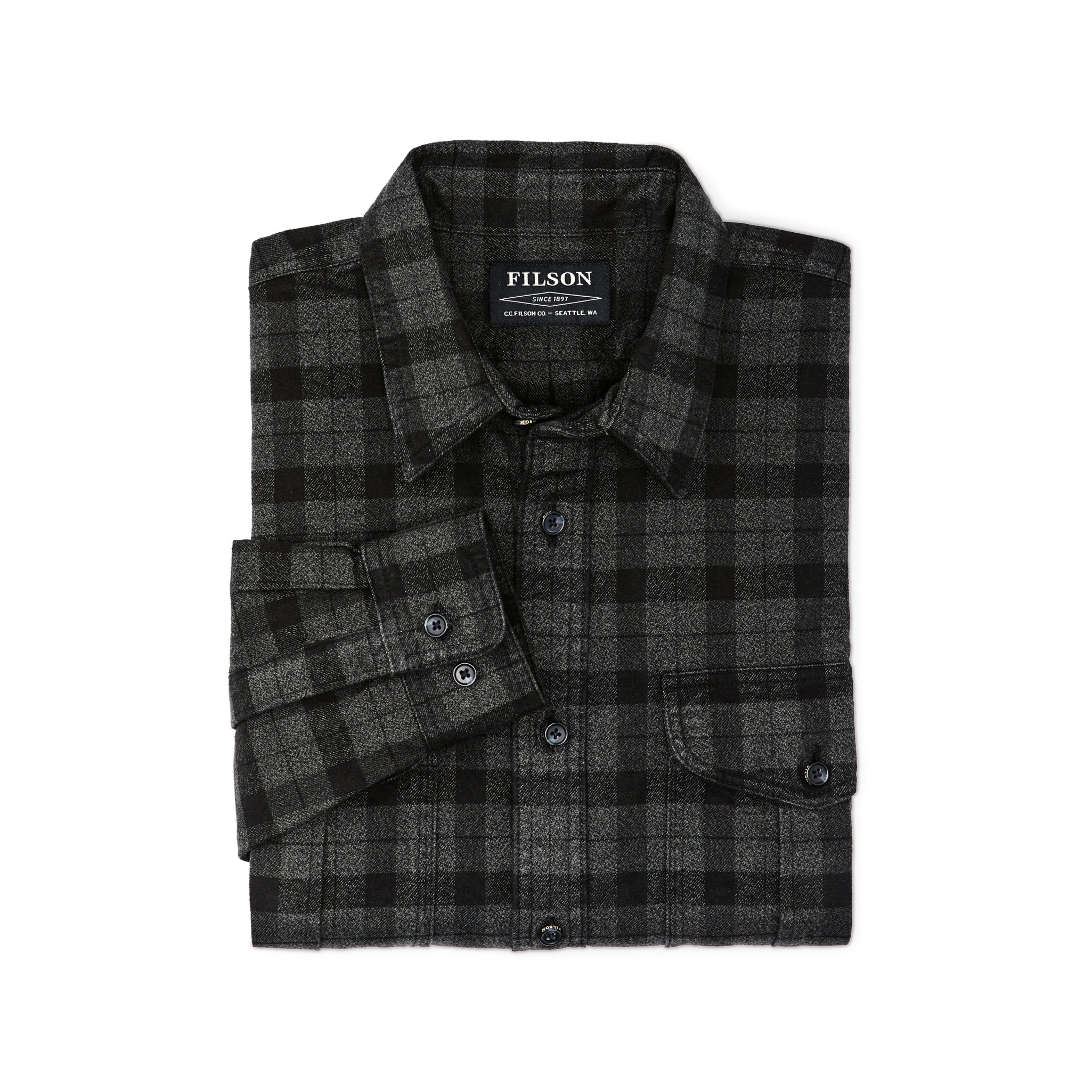 Alaskan Guide Shirt - Heather Gray/black Plaid - Image 6