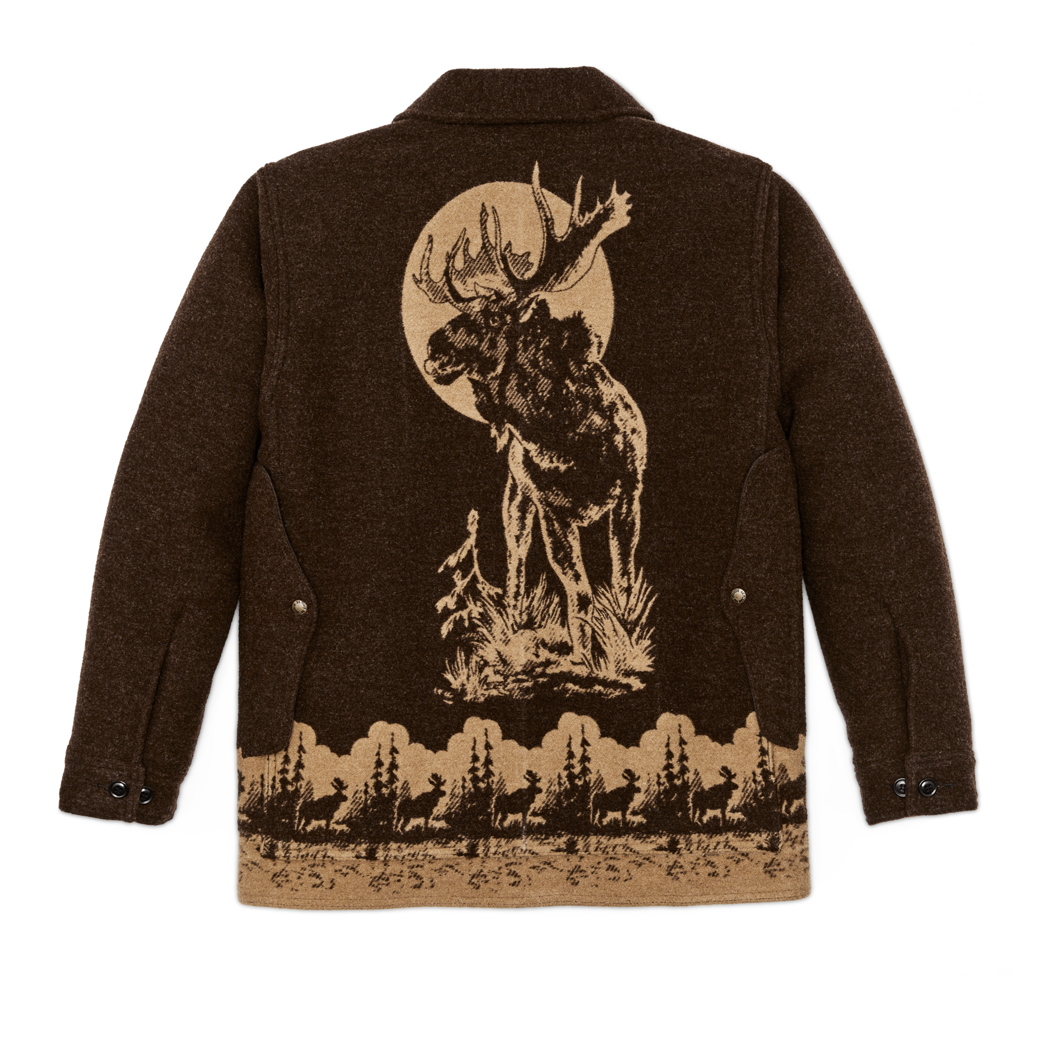 Jacquard Wool Cruiser - Brown / Khaki Moose - Image 2