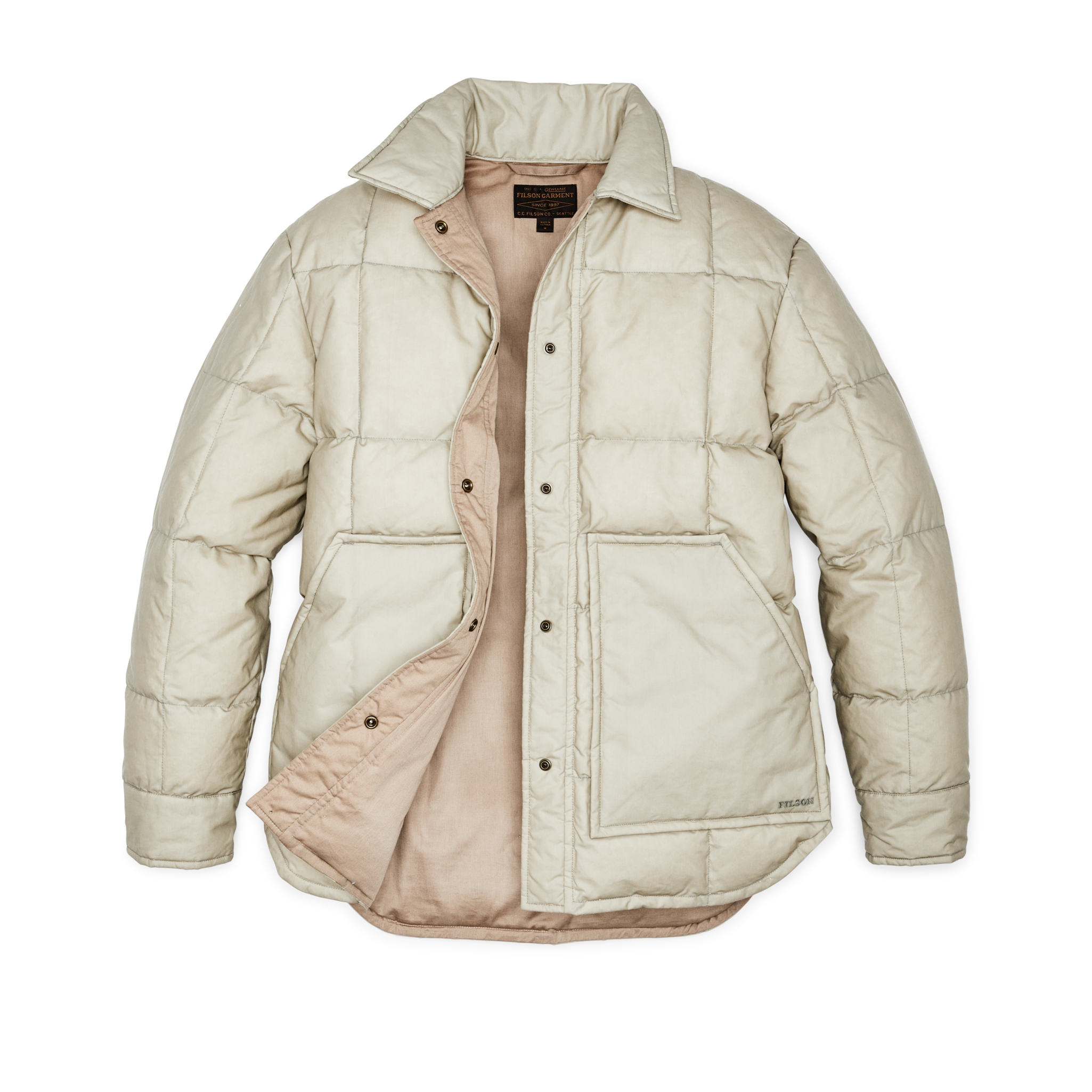 Women's Waxed Down Barn Coat - Light Tan - Image 13