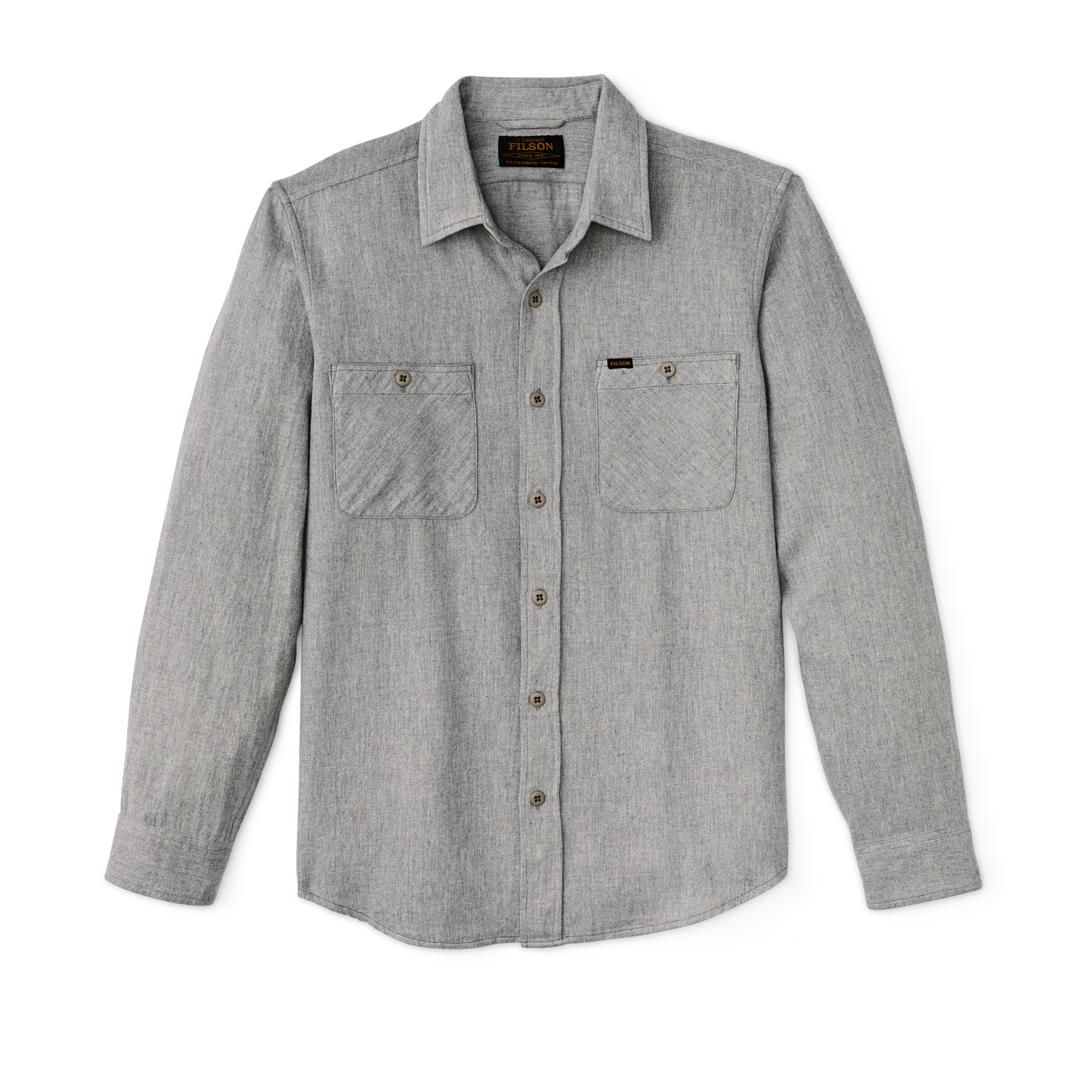 The Rangeland Flannel Shirt - Light Heather Gray