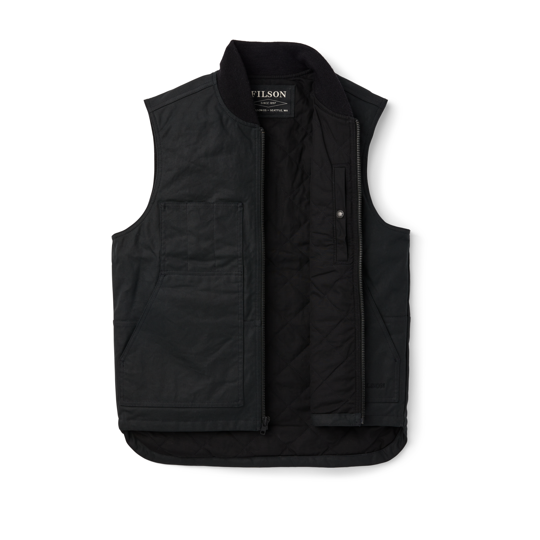 Tin Cloth Insulated Work Vest - Black - Image 6